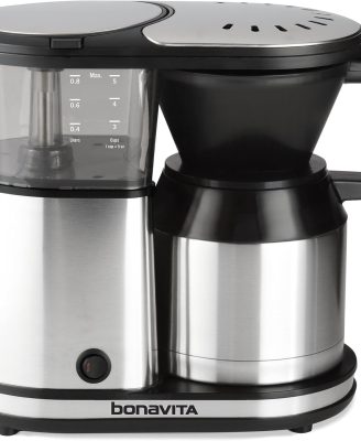 Bonavita 5 Cup Drip Coffee Maker Machine, One-Touch Pour Over, Auto Pause Brewing with Stainless Steel Double Wall Thermal Carafe, SCA Certified, Dishwasher Safe, BV1500TS