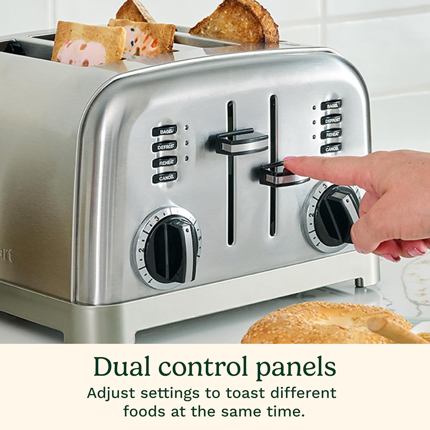 Cuisinart 4-Slice Compact Plastic Toaster, Black, CPT-142BKP1 - Image 5